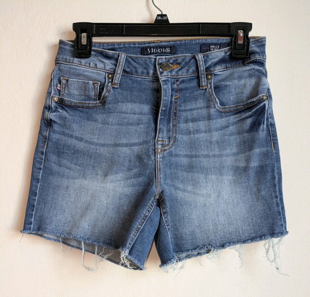 Vigoss Marley Short Dark Wash Denim Stretch Jean Cut Off in Women’s Size 28 L3